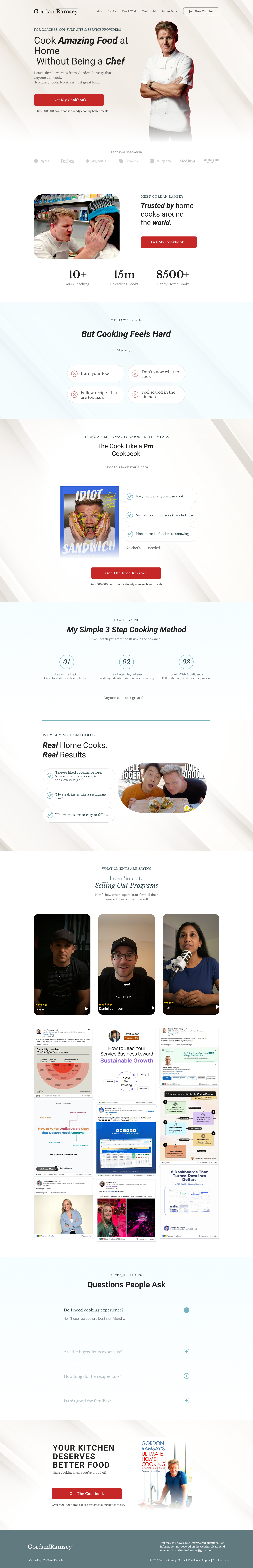 Gordan Ramsey website portfolio screenshot